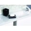 Glasspoint Slim Umywalka szklana + dwie białe szafki wiszące - Wersja prawa umywalka 81x28,5 Kolor umywalki kremowy slimdoubleboxright(81)-36 - zdjęcie 5