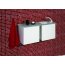Glasspoint Slim Umywalka szklana + biała szafka wisząca + stelaż wiszący - Wersja lewa Umywalka 55x28,5 Kolor umywalki czerwony slimlong70left(55)-42 - zdjęcie 1