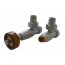 Schlosser Prestige zestaw termostatyczny kątowy ½ x M22x1,5 Satyna Głowica z drewnianym pokrętłem stożkowym GW M22x1,5 x GW 1/2 Stal 604500093 - zdjęcie 1
