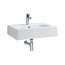 Koło umywalka TWINS 60 cm, z misą owalną, z otworem, z przelewem, SIMPLE Biały (L51161R) - zdjęcie 1