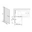 Sanplast Prestige KW/PRIII Parawan nawannowy - 80/150 beżowy szkło przezroczyste 600-073-1030-13-401 - zdjęcie 2