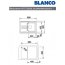 Blanco Enos 40 S Zlewozmywak granitowy Silgranit PuraDur jednokomorowy 68x50 cm z ociekaczem, antracytowy 513799 - zdjęcie 3