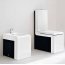 Art Ceram La Fontana Miska WC kompaktowa 36x65 cm, czarna LFV00303;00 - zdjęcie 2