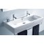Duravit Vero Umywalka wisząca lub nablatowa 100x47 cm z 2 otworami na baterie biała z powłoką WonderGliss 04541000261 - zdjęcie 4