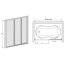 Sanplast Classic DTr-c-W Parawan nawannowy - 140/140 biały Strukturalne 600-013-2421-10-370 - zdjęcie 2