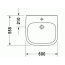 Duravit D-Code Vital Med Umywalka wisząca 60x55 cm z otworem na baterię biała 23136000002 - zdjęcie 2
