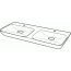 Keramag MyDay Umywalka podwójna 130x48 cm bez przelewu, z otworem na baterie, z powłoką KeraTect, biała 135430600 - zdjęcie 3