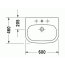 Duravit D-Code Umywalka wisząca 60x46 cm z otworem na baterię biała 23106000002 - zdjęcie 2