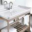 Art Ceram Mobili Furniture Slitta Szafka pod umywalkę 97x53 cm stojąca, dębowa bielona ACM015 - zdjęcie 4