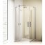Huppe Design Elegance Drzwi skrzydłowe ze stałymi segmentami - 90/190 chrom eloxal Szkło przezroczyste Anti-Plaque 8E0702.092.322 - zdjęcie 3