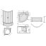 Sanplast TX kpl-KP4/TX5A Kabina prysznicowa narożna 90x90x202 cm, srebrny błyszczący Sitodruk W15 602-270-0362-38-230 - zdjęcie 6