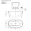 AD Naturalnie Rongbuk Evo Wanna wolnostojąca 150x75 cm biała AWW-012-150ZP - zdjęcie 3