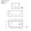 AD Naturalnie Upsala Line Wanna wolnostojąca 140x75 cm narożna prawa biała AWW-009-140ZP-P - zdjęcie 3