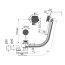 Alcaplast Syfon wannowy 100 cm czarny mat A564BLACK-100 - zdjęcie 2