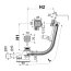 Alcaplast Syfon wannowy 120 cm chrom A564CRM2-120 - zdjęcie 2