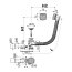 Alcaplast Syfon wannowy 57 cm chrom A566-112122-57 - zdjęcie 2