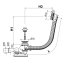 Alcaplast Syfon wannowy z korkiem automatycznym 120 cm chrom A55K-120 - zdjęcie 2