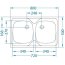 Alveus Compact 20 Zlewozmywak stalowy dwukomorowy 80x50 cm satyna 1009428 - zdjęcie 2