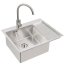 Alveus Concept 20 Zlewozmywak stalowy jednokomorowy 48x61,5 cm lewy + bateria kuchenna satynowy/inox 1124383 - zdjęcie 1