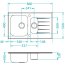 Alveus Glassix 20 Zlewozmywak szklany półtorakomorowy 86x50 cm lewy custom/satyna 1102932 - zdjęcie 3