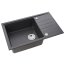Alveus Intermezzo 130 Zlewozmywak granitowy 78x48 cm 1-komorowy z ociekaczem czarny 1313091 - zdjęcie 2