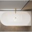 Balneo Avola Wanna wolnostojąca 150x75 cm narożna prawa biała + syfon klik klak złoty J0101040402-3 - zdjęcie 9