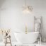 Balneo Parma Wanna wolnostojąca 170x72 cm biała + syfon klik klak złoty lustrzany J0101050301-1 - zdjęcie 8