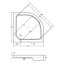 Besco Alex Stone Effect New Brodzik półokrągły 90x90 cm czarny BAA-90-CN - zdjęcie 3