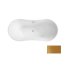 Besco Amber Glam Wanna wolnostojąca 170x80 cm biały połysk/złoty + maskownica syfonu z przelewem biała WA-170-AZB - zdjęcie 1