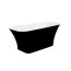 Besco Assos Black&White Wanna wolnostojąca 160x70 cm biała/czarna WMD-160-AWGR - zdjęcie 1