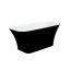 Besco Assos Black&White Wanna wolnostojąca 160x70 cm biała/czarna WMD-160-AWW - zdjęcie 1