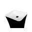 Besco Assos Matt Black&White Umywalka wolnostojąca 50x40 cm biały połysk/czarny mat UMMC-A-WO - zdjęcie 1