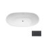 Besco Ayla Glam Wanna wolnostojąca 170x80 cm biały połysk/grafitowy + maskownica syfonu z przelewem biała WA-170-AYGB - zdjęcie 1