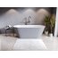 Besco Deeva Glam Wanna wolnostojąca 170x80 cm srebrny glam/biały połysk + syfon klik klak biały z powłoką IllumeCoat WWA-170DGSW - zdjęcie 6