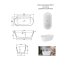 Besco Deeva Glam Wanna wolnostojąca 170x80 cm złoty glam/biały połysk + syfon klik klak biały z powłoką IllumeCoat WWA-170DGZW - zdjęcie 2
