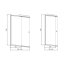 Besco Easy Slide Black Parawan nawannowy 150x100 cm profile czarny mat szkło przezroczyste PESB-2S - zdjęcie 3
