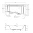 Besco Intima Wanna asymetryczna narożna 150x85 cm prawa biała WAIT-150-NP - zdjęcie 2