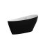 Besco Keya Black&White Wanna wolnostojąca 165x70 cm biała/czarna WMD-165-KBW - zdjęcie 1