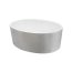 Besco Uniqa Glam Umywalka nablatowa 46x32 cm biały połysk/srebrny + korek klik klak biały UMD-U-NGSW - zdjęcie 1