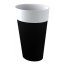 Besco Uniqa Matt Black&White Umywalka wolnostojąca 46x32 cm biały połysk/czarny mat + korek klik klak biały UMMC-U-WOW - zdjęcie 1