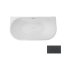 Besco Vica Glam Wanna wolnostojąca przyścienna 150x80 cm biały połysk/grafitowy + syfon z przelewem chrom WA-150-VGR - zdjęcie 1