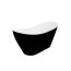 Besco Viya Black&White Wanna wolnostojąca 160x70 cm biała/czarna WMD-160VWGR - zdjęcie 1