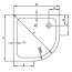 Bette Corner Brodzik półokrągły 100x100x3,5 cm z powłoką BetteGlaze Plus biały 5459-000PLUS - zdjęcie 2