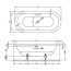 Bette Starlet Oval Wanna owalna 195x95x42 cm z 1 otworem pod uchwyt biała 2745-0001GR - zdjęcie 3