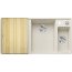 Blanco Axia III 6 S-F Zlewozmywak kompozytowy półtorakomorowy 99x50 cm delikatny biały prawy + deska kuchenna drewniana + odsączarka stalowa 527050 - zdjęcie 1