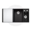 Blanco Axia III 6 S Zestaw Zlewozmywak kompozytowy półtorakomorowy 100x51 cm prawy antracyt + deska kuchenna szklana + odsączarka stalowa 523472 - zdjęcie 1