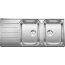 Blanco Classimo 8 S-IF Zlewozmywak stalowy dwukomorowy 116x50 cm stal szlachetna polerowana 525332 - zdjęcie 1