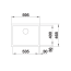 Blanco Cronos XL 6-U Zlewozmywak stalowy jednokomorowy 59,5x46,8 cm z korkiem InFino stalowy 525024 - zdjęcie 3