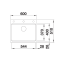 Blanco Etagon 6  Zlewozmywak kompozytowy jednokomorowy 60x51 cm z korkiem automatycznym InFino antracyt 524529 - zdjęcie 3