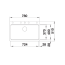 Blanco Etagon 8  Zlewozmywak kompozytowy jednokomorowy 78x51 cm z korkiem InFino antracyt 525187 - zdjęcie 3